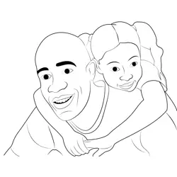 Fathers Day 1 Free Coloring Page for Kids
