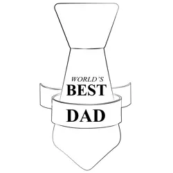 Fathers Day Gift Free Coloring Page for Kids