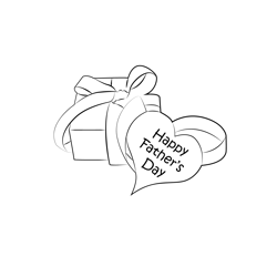 Gift Box Free Coloring Page for Kids