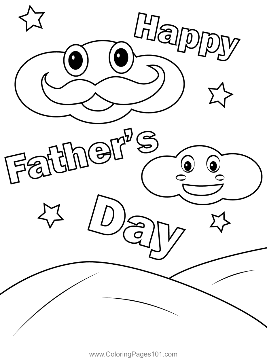 Happy Father's Day with Clouds