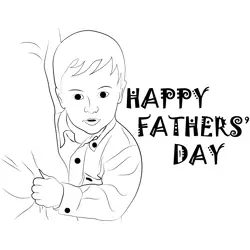 Love U Dad Happy Fathers Day Free Coloring Page for Kids