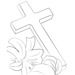 Cross Free Coloring Page for Kids