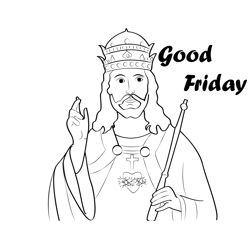 Jesus Christ Free Coloring Page for Kids