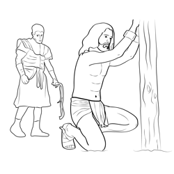 Journey To The Cross Free Coloring Page for Kids