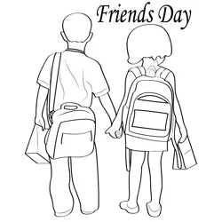Best Friendship Free Coloring Page for Kids