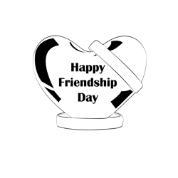 Friendship Day Card Free Coloring Page for Kids