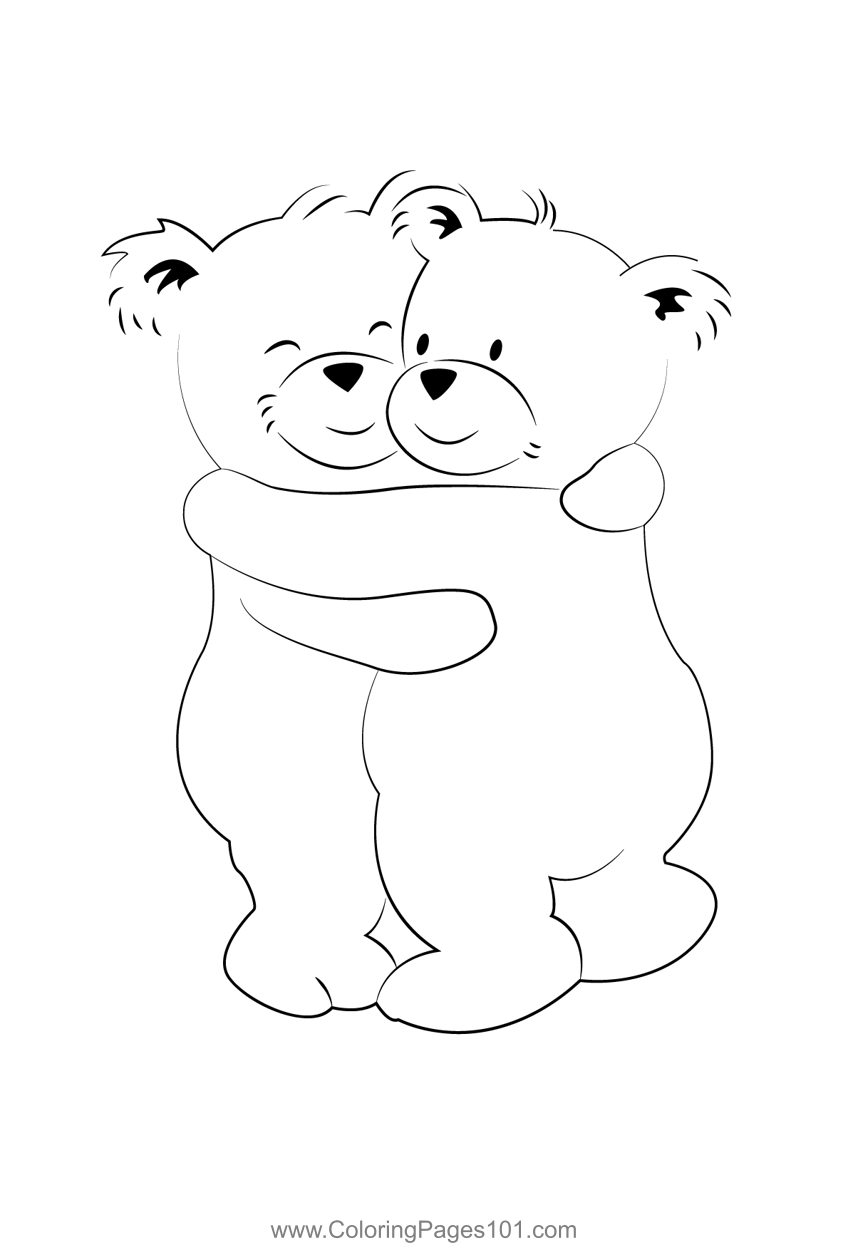 Friendship Greeting Card Coloring Page for Kids - Free Friendship Day
