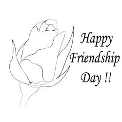 Love Friendship Day Free Coloring Page for Kids