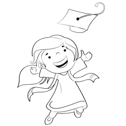 Celebrate Graduation Day Free Coloring Page for Kids