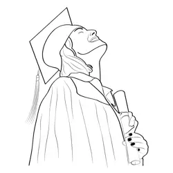Great Graduation Free Coloring Page for Kids