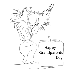 For All Grandparents Free Coloring Page for Kids