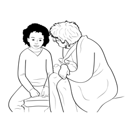 Grandparent 4 Free Coloring Page for Kids