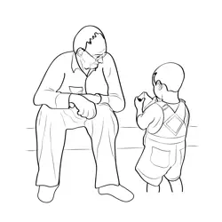 Grandparent 5 Free Coloring Page for Kids