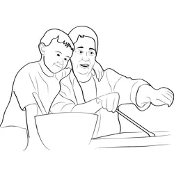Grandparents Day 1 Free Coloring Page for Kids