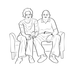 Grandparents Free Coloring Page for Kids