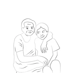 National Grandparents Day Free Coloring Page for Kids