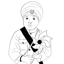 Guru Nanak Dev 11 Free Coloring Page for Kids