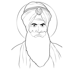 Guru Nanak Dev 8 Free Coloring Page for Kids