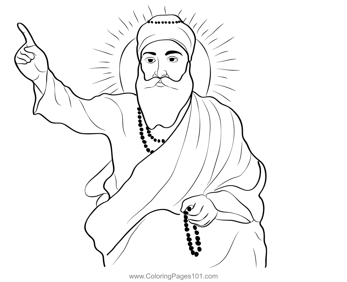 Guru Nanak Dev Ji Drawing Creative Art - Drawing Skill