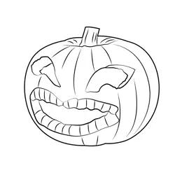 Big Halloween Pumpkin Free Coloring Page for Kids