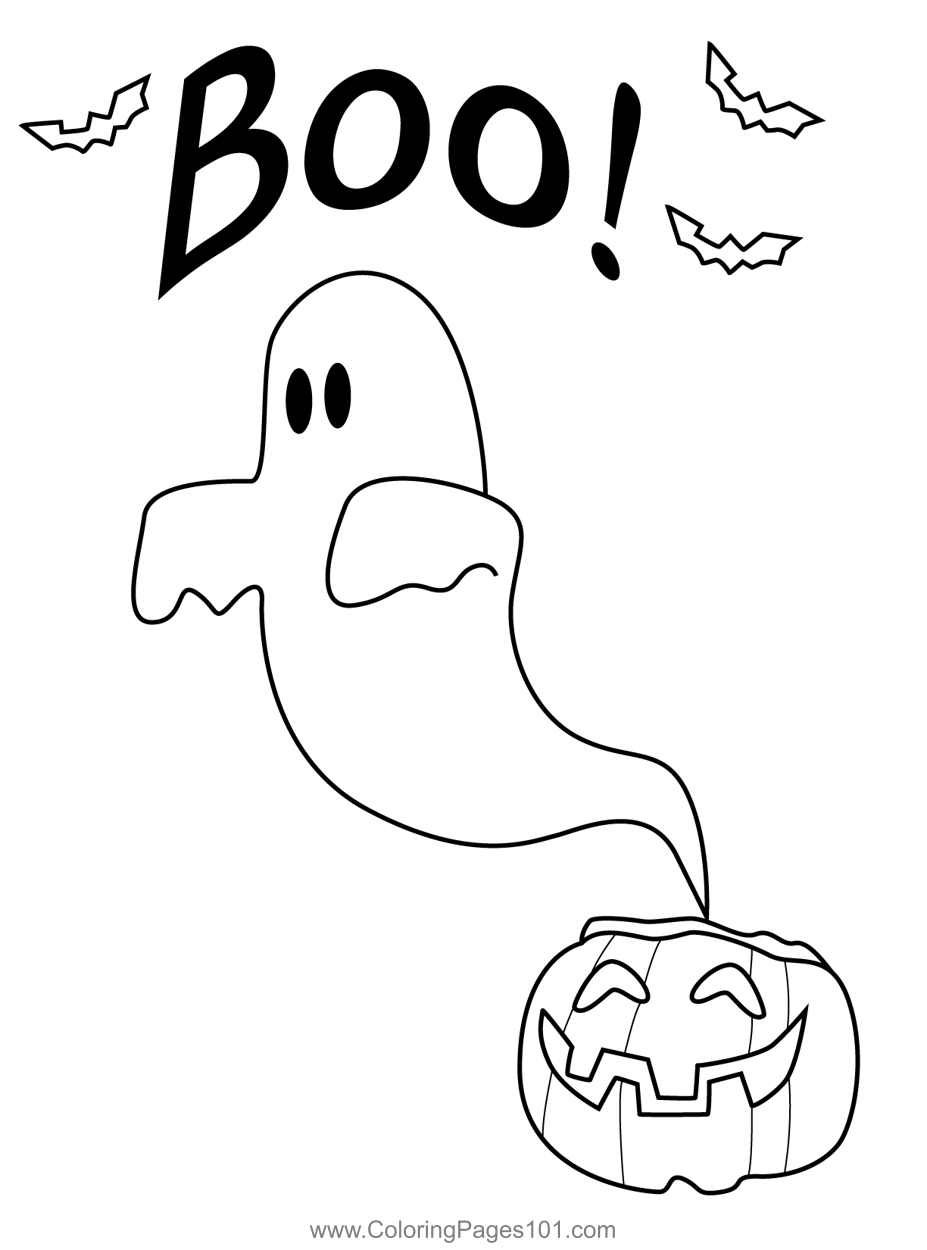 Halloween Boo Coloring Pages