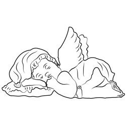 Ceramic Figure Cute Free Coloring Page for Kids