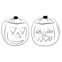 Creative Pixie Carved Pumpkins Free Coloring Page for Kids