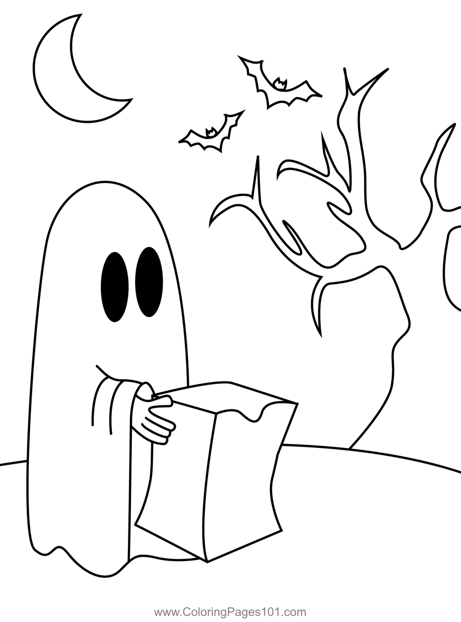 ghost mario coloring pages