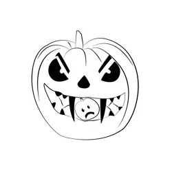 Giant Pumpkin Free Coloring Page for Kids