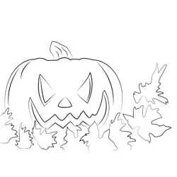 Halloween Interior Decoration Free Coloring Page for Kids