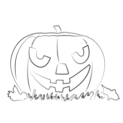 Halloween Pumpkin Free Coloring Page for Kids