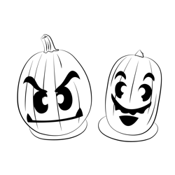 Mario Goomba Pumpkins Lights On Free Coloring Page for Kids