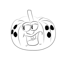 Painted Pumpkin Free Coloring Page for Kids