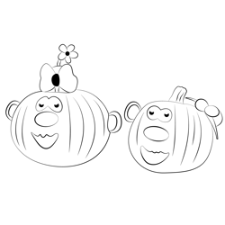 Potato Head Pumpkins Free Coloring Page for Kids