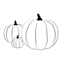Pumpkin 3 Free Coloring Page for Kids