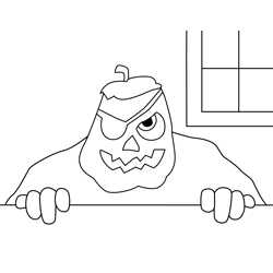 Pumpkin Thief Free Coloring Page for Kids