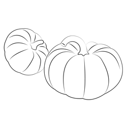 Pumpkins Big Free Coloring Page for Kids