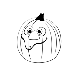 Pumpkins Cartoon Free Coloring Page for Kids