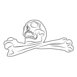 Skeleton Free Coloring Page for Kids