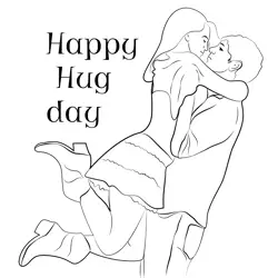 Dreamy Hug Free Coloring Page for Kids