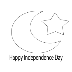 Pakistan Independence Free Coloring Page for Kids