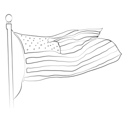 Usa Happy Independence Day Free Coloring Page for Kids