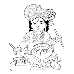 Lord Kirsha Free Coloring Page for Kids