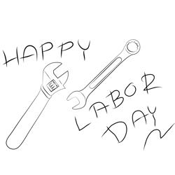 Labor Day 1 Free Coloring Page for Kids