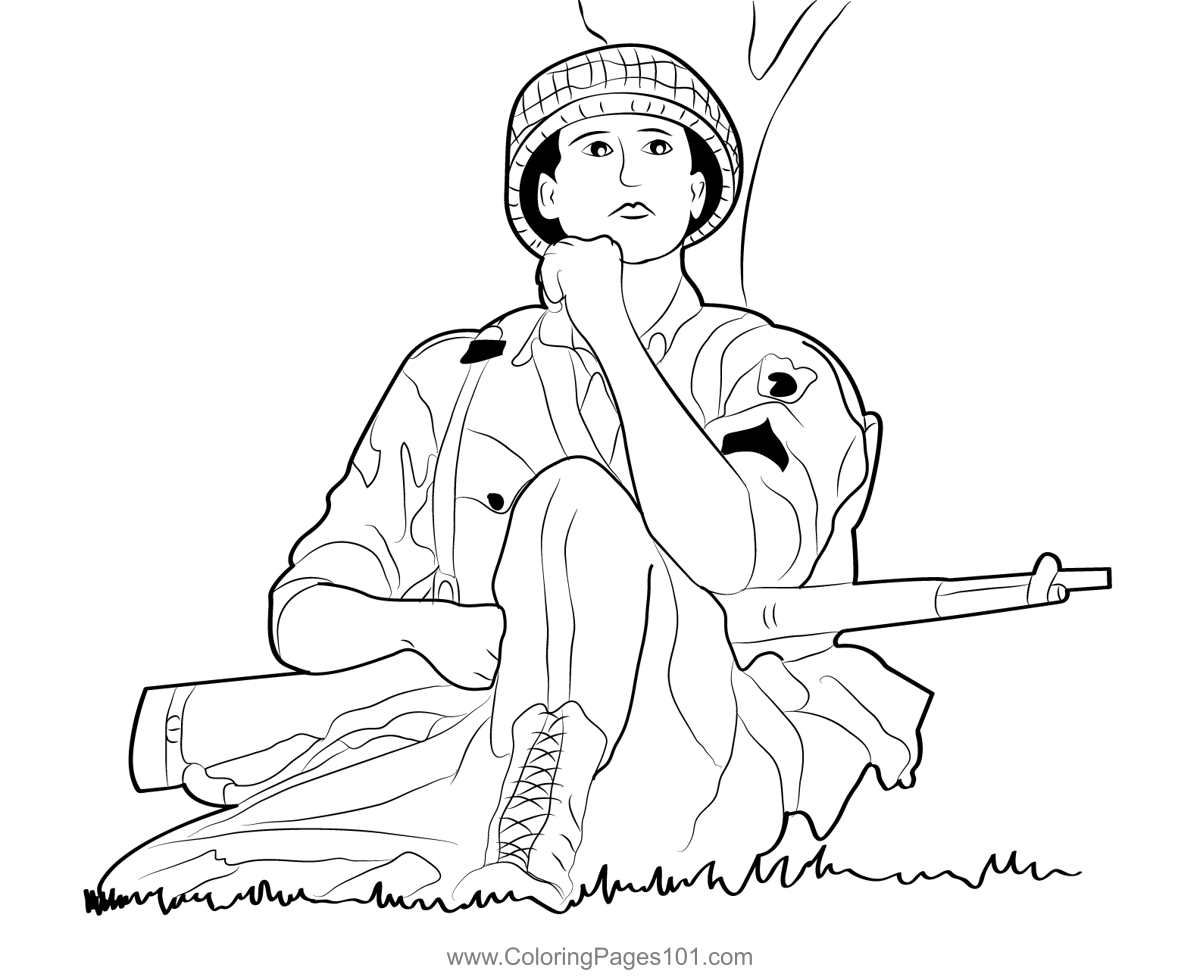 Soldiers Memorial Day Coloring Page for Kids - Free Memorial Day