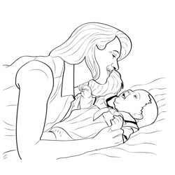 Happy Mother Day Free Coloring Page for Kids