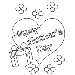 Happy Mother's Day Free Coloring Page for Kids