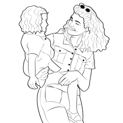 Love You Mom Free Coloring Page for Kids