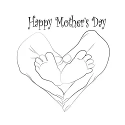 Mothers Day 10 Free Coloring Page for Kids