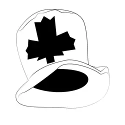 Canada Day Hat Free Coloring Page for Kids